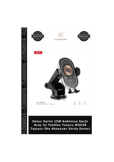 Delux Serisi 15w Kablosuz Şarjlı Araç İçi Telefon Tutucu Wx038 Taşıyıcı Oto Aksesuar Sürüş Gereci