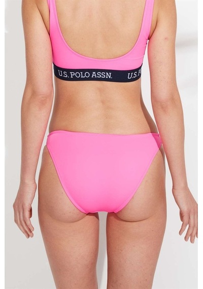 U.S. Polo Assn. Kadın Pembe İnce Kenar Bikini Alt 21510