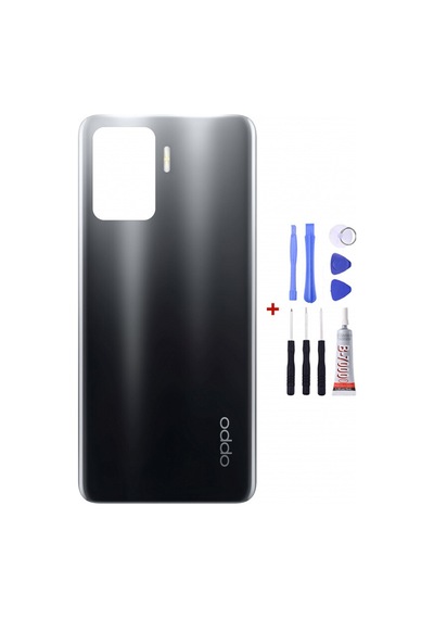 Oppo Reno 5 Lite Siyah Arka Cam Kapak Pil Kapağı Tamir Set B7000 Set Siyah