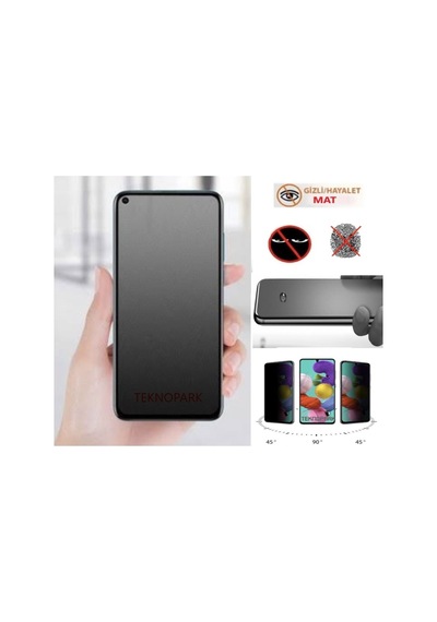 Oppo A55 Mat Hayalet Privacy Tam Kaplayan Kırılmaz Seramik Nano Ekran Koruyucu