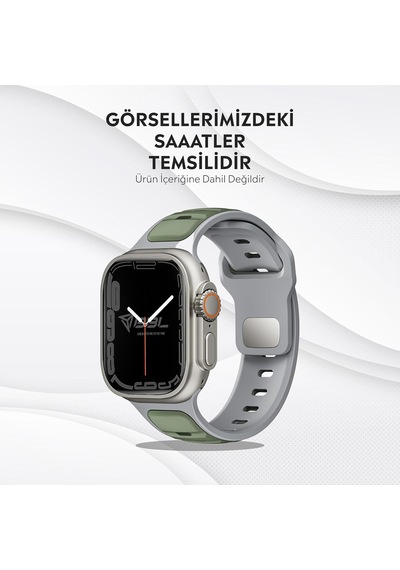 Apple Watch Series Se/11/10/9/8/7/6/5/4/3 İle Uyumlu Silikon Kordon 46mm/45mm/44mm, Series 10 42mm/41mm/40mm/38mm Çok Renkli