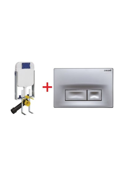 Creavit 2'li Gömme Rezervuar Seti 8 Cm Gr5001 gp3002 Beyaz