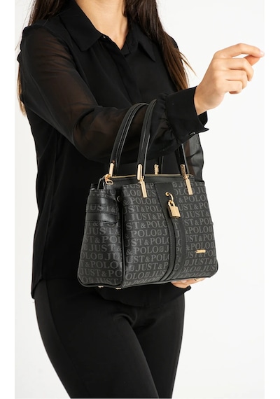 Just Polo Günlük Kombinlere Uygun Kadın El Ve Omuz Çantası Orta Boy Yeni Sezon Siyah 04855510