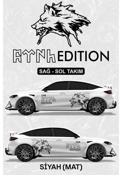 The Türk Edıtıon Sticker - Yan Gövde Kaplama Seti Siyah Mat - 864812508