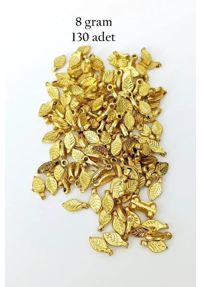 Oya Abiye Bileklik Kolye Pleksi Metalik Plastik Pul Altın Renk 8 Gram 130 Adet - Bnc475