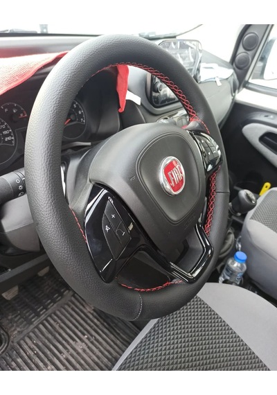 Fiat Fiorino Doblo 11 Cm Üniversal Dikmeli Direksiyon Kılıfı Der Siyah