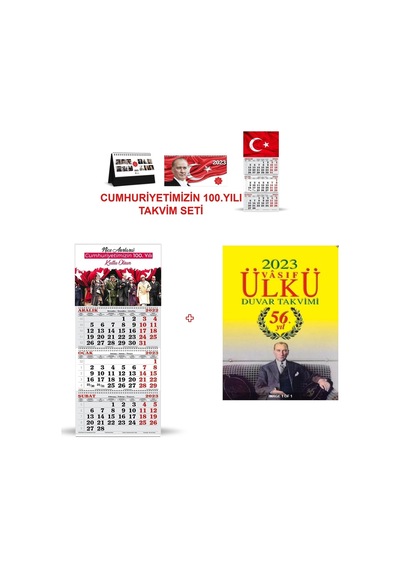 Cumhuriyetin 100.yılı Takvim Seti 5 Parça