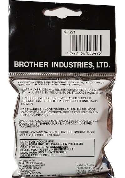 Brother P-Touch M-K221 M-Tape 9 MM Beyaz Üzerine Siyah Kağıt Etiket