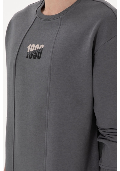 U.S. Polo Assn. Erkek Bisiklet Yaka Antrasit Comfort Fit Sweatshirt 50293430-VR006