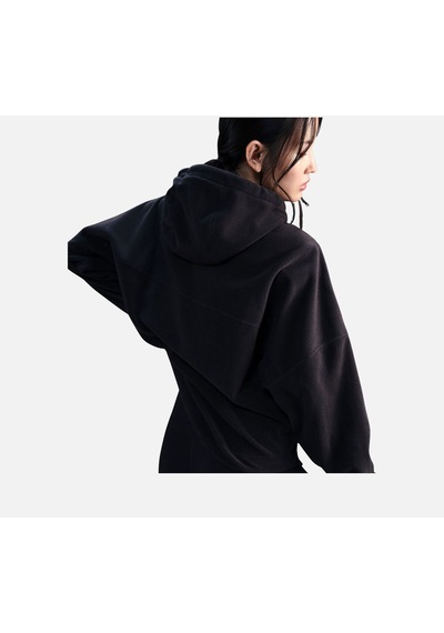 Fv8076-010 W Nk One Tf Po Hoodie Po Siyah Kadın Kapüşon Normal Düz Polar Siyah