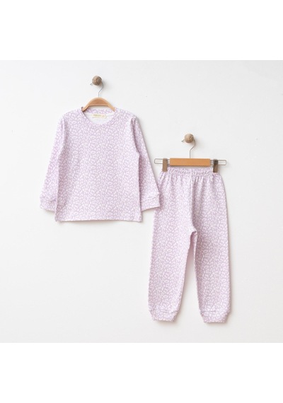 Bebolly Pijama Takımı Baskılı Lila Açık Lila