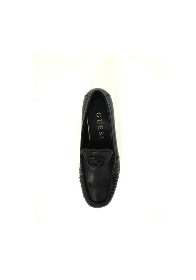 Guess Belda Kadın Deri Loafer Ayakkabı Fltbealea14 Siyah