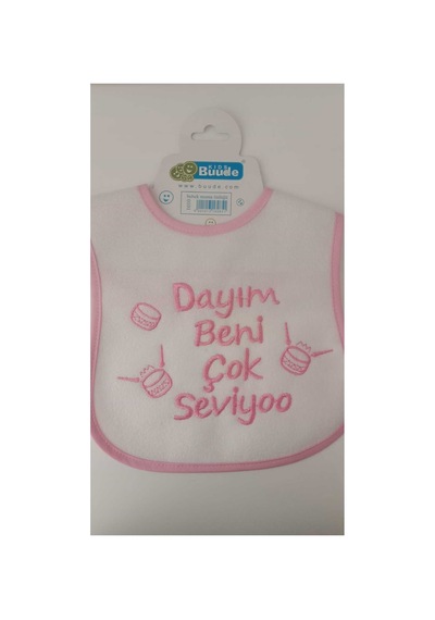 My Baby Kumsal Su Geçirmez Dayım Beni Çok Seviyor Baskılı Bebek Mama Önlüğü