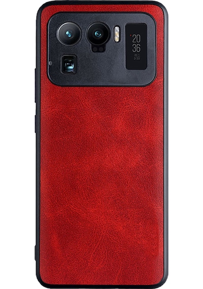 Xiaomi Mi 11 Ultra Kamera Korumalı Deri Kaplama Kılıf - Al8120