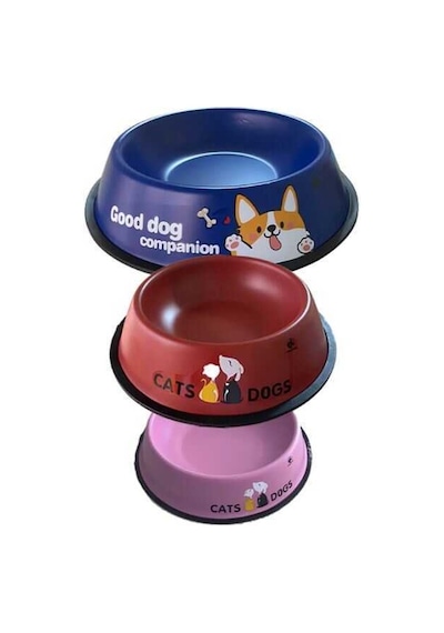 Çelik Mama Kabı Karışık Renkli 32 Oz