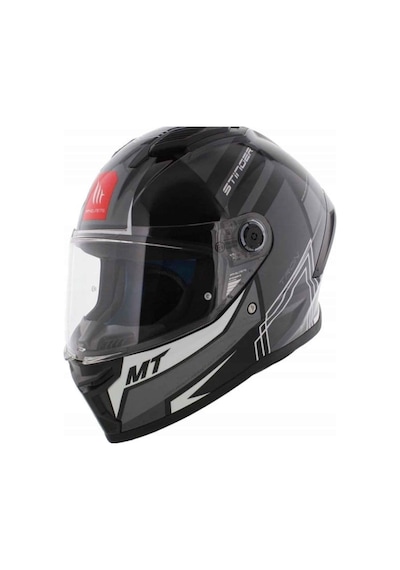 Mt Stinger 2 Tron B12 Kapalı Kask Gri - Siyah