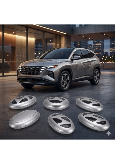 Hyundai Tuscon Ioniq Uyumlu Smart 3 Buton Silikon Oto Anahtar Kumanda Kabı Kılıf Gri