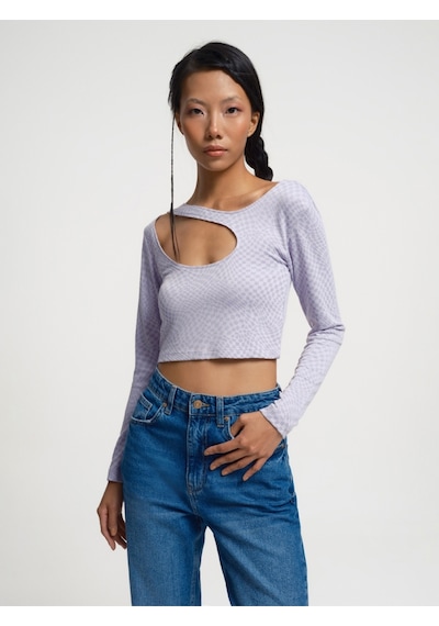 Slim Fit Kadın Top Lila
