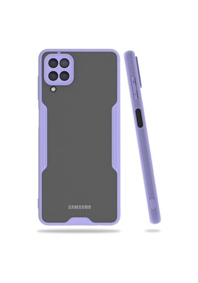 Mey İthalat Samsung Uyumlu Galaxy A22 Kılıf Platin Silikon - Lila