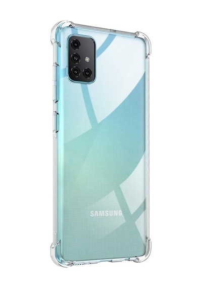 Samsung Uyumlu Galaxy A71 Kilif Köse Korumali Seffaf Silikon Kapak 406850338
