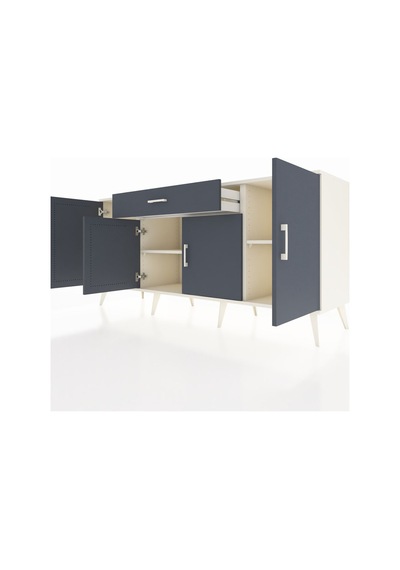 Hyperion Konsol 3 Raflı Tek Çekmeceli 4 Kapaklı 176x44x83 Aytaşı-antrasit Antrasit Hyperion Konsol 3 Raflı Tek Çekmeceli 4 Kapaklı 176x44x83 Aytaşı-antrasit Antrasit