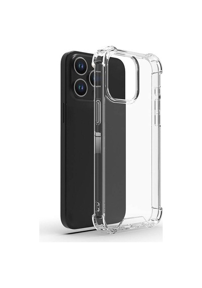Noktaks - İphone 15 Pro Uyumlu Kılıf Şeffaf Koruyucu Nitro Anti Shock Silikon - Renksiz - T29438