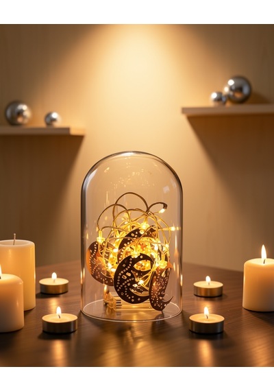 Minareli Hilal Led Işık Günışığı Sarı 12cm Diğer