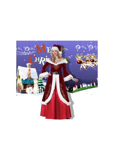 Noel Kostüm Noel Baba Kostüm Takım Yetişkin Çift Performans Kostüm Set Kıyafet