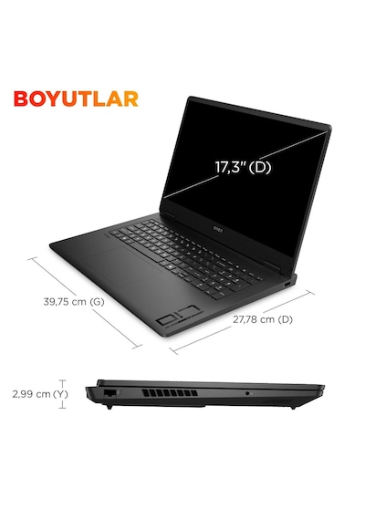 HP Omen 17-DB1016NT C2EZ6EA Ryzen Aı 5 340 32 GB 1 TB SSD RTX5060 17.3" Dos Dizüstü Bilgisayar