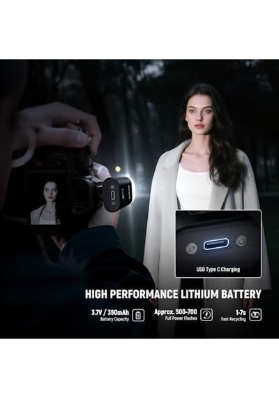 Neewer N12 Mini Kamera Flaşı 5600k Led Dolgu Işığı Lcd Ekranlı Canon Sony Nikon Fujifilm Uyumlu