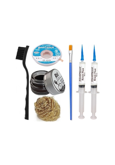 Havya Ucu Rsl Temizleme Kremi Teli,asm559 Flux Lehim Toplama Ve Sökme Teli 2.5mm 1,5metre Seti Mavisiyah05