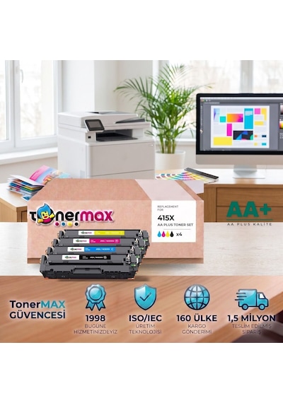 Hp 415x Cmyk Uyumlu Toner Seti Aa Plus / Color Laserjet Pro M454 / M479 Enterprise M455 / M480 / W2030x / W2031x / W2032x / W2033x