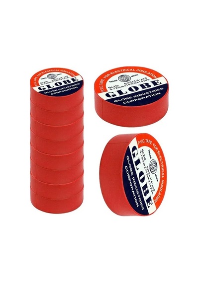 Globe Pvc Elektrik İzolasyon Bant "0.13x19x10yrds" 350'li Her Renk 50 Adet