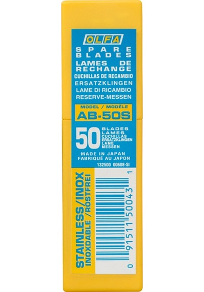 Olfa Ab-50S Standart Dar Paslanmaz Maket Bıçağı Yedeği 50 Li