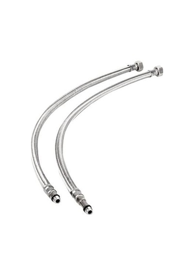 Batarya Flex Hortum 3/8-m10 80 Cm Uzun Uç Gümüş