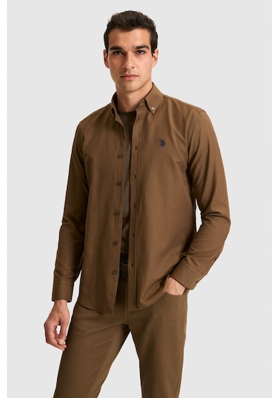 U.s. Polo Assn. Erkek Kahverengi Gömlek Basic 50324708-vr029