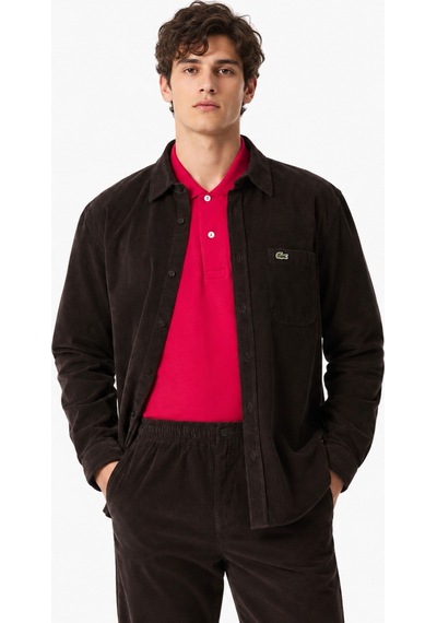 Lacoste Men's Regular Fit Button-down Cotton Shirt Erkek Düğmeli Yaka Pamuklu Kadife Gömlek Kahverengi Lacoste Men's Regular Fit Button-down Cotton Shirt Erkek Düğmeli Yaka Pamuklu Kadife Gömlek Kahverengi