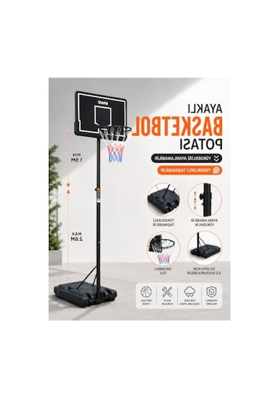 Ayaklı Basketbol Potası İle Dış Mekan Oyun Keyfi