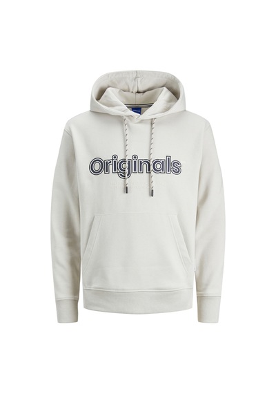 Jack & Jones Kapüşon Yaka Krem Erkek Sweatshırt 12246802 Jorlakewood Sweat Hood Bf