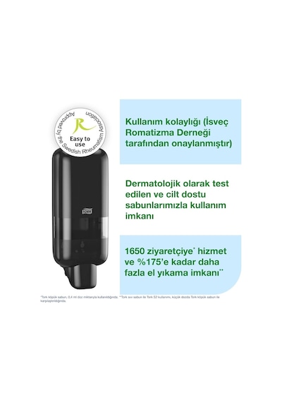 Tork Köpük Ve Sıvı Sabun Dispenseri Siyah - Dozaj Ayarlı 564508 Çok Renkli