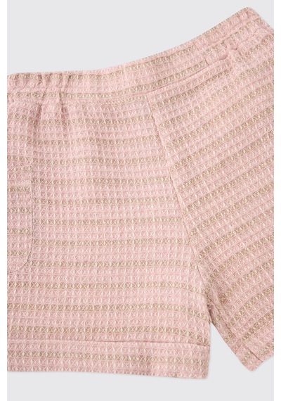 Panço Kız Çocuk Pudra Şort 2521gk07016 Pembe