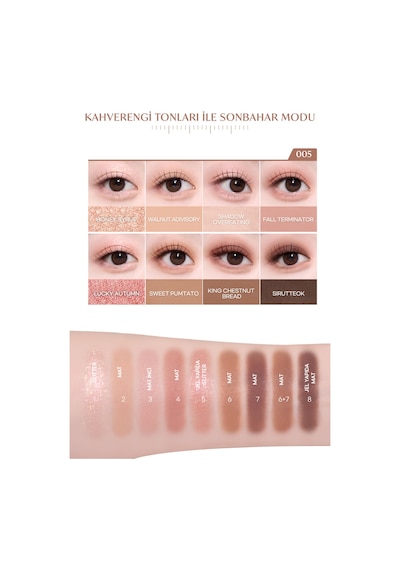 Peripera All Take Mood Palette 005 No Acorn Passes By Autumn