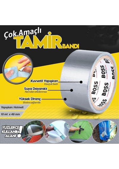 Duct Tape Çok Amaçlı Tamir Bandı Çadır Tamir Bantı Suya Dayanıklı