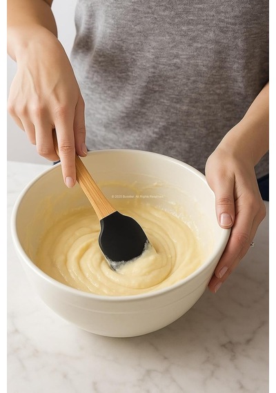 5'li Silikon Spatula Seti Bambu Saplı Mutfak Gereçleri Isıya Dayanıklı Yapışmaz Hamur Karıştırıcı Pasta Fır Diğer