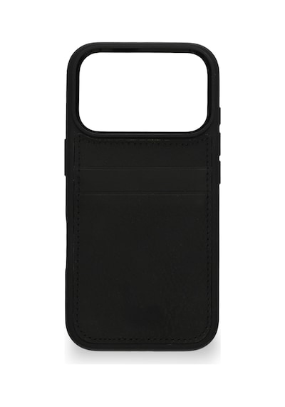 Vintage Wallet Kartlıklı Premium Deri Kılıf Apple Uyumlu iPhone 17 Pro Mat Siyah