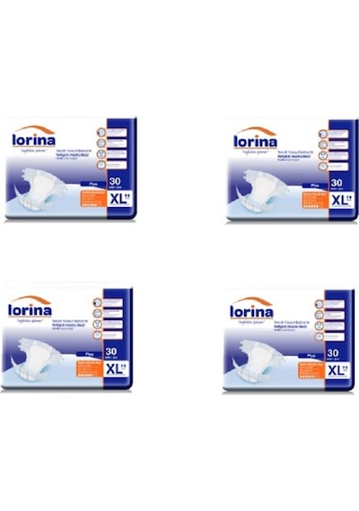 Lorina Belbantlı Hasta Bezi XL 4 x 30'Lu 120 Adet