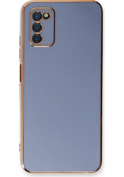 Gld-spt- Newface Samsung Uyumlu Galaxy A03s Kılıf Volet Silikon - Mavi