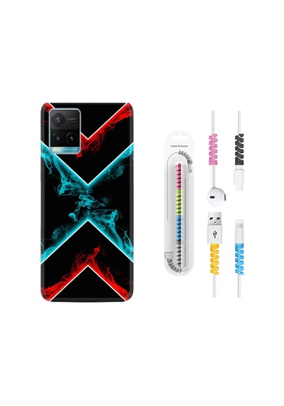 Vivo Y21 Kılıf Kablo Koruyuculu Smoke 1728