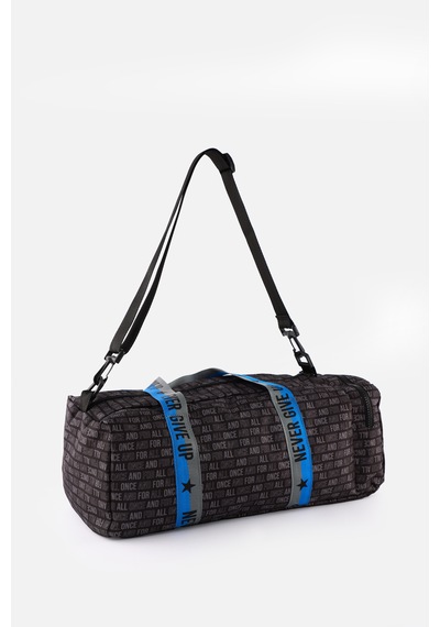 İcone Bag Çocuk Yıldız Logolu Spor Çanta, Çocuk Spor Çanta, Fermuarlı Detaylı Çocuk Spor Çanta Siyah - Gri