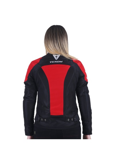 Venom Dynamic Pro Siyah Kırmızı Kadın 4 Mevsim Motosiklet Montu Venom Dynamic Pro Siyah Kırmızı Kadın 4 Mevsim Motosiklet Montu